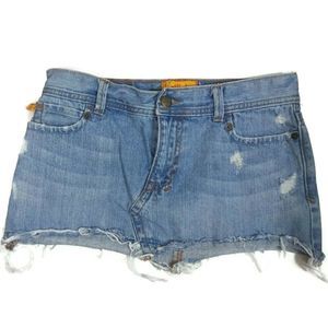 Vintage Hollister Super Short Frayed Mini Skirt Sz 3